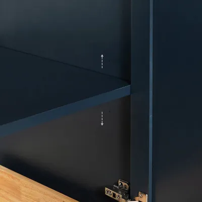 Ariel kelly 61 inch double oval sink bathroom vanity with italian carrara marble countertop 1.5 inch edge in midnight