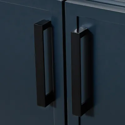 Ariel kelly 61 inch double oval sink bathroom vanity with italian carrara marble countertop 1.5 inch edge in midnight