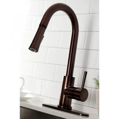 Kingston Concord LS8625DL Single-Handle Pull-Down Kitchen Faucet, Oil Rubbed Bronze