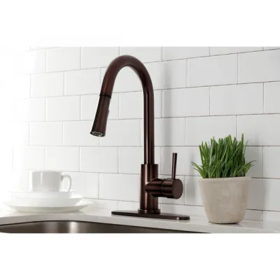 Kingston Concord LS8625DL Single-Handle Pull-Down Kitchen Faucet, Oil Rubbed Bronze
