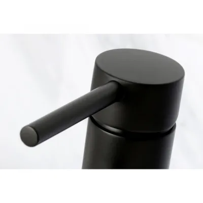 Kingston Concord LS8220DL One-Handle 1-Hole Bathroom Faucet with Push Pop-Up Drain, Matte Black