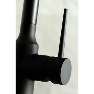 Kingston New York LS2720NYL Single-Handle Pull-Down Kitchen Faucet, Matte Black