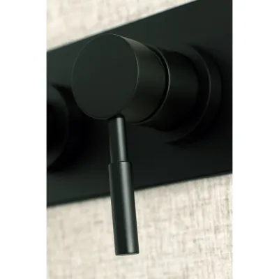 Kingston Concord KS8110DL Single-Handle 2-Hole Wall Mount Bathroom Faucet, Matte Black