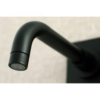 Kingston Concord KS8110DL Single-Handle 2-Hole Wall Mount Bathroom Faucet, Matte Black