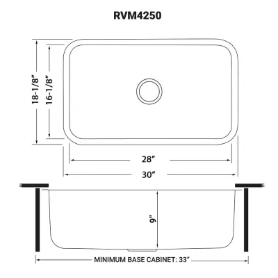 Ruvati Parmi 30-inch Undermount 16 Gauge Stainless Steel Kitchen Sink Single Bowl