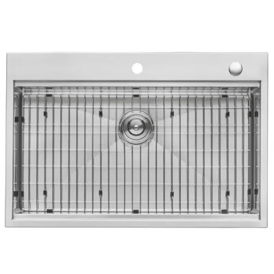 Ruvati Siena 33 x 22 inch Workstation Ledge Drop-in 16 Gauge Rounded Corners Stainless Steel Kitchen Sink Single Bowl