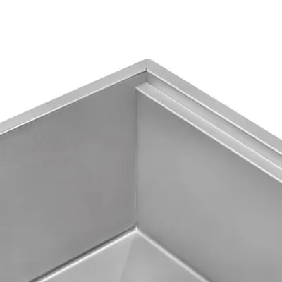 Ruvati Veniso 33-inch Workstation Slope Bottom Offset Drain Undermount 16 Gauge Kitchen Sink-RVH8591