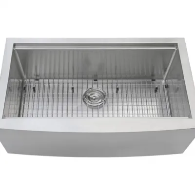 Ruvati Verona 33-inch Apron-front Workstation Farmhouse Kitchen Sink 16 Gauge Stainless Steel Single Bowl