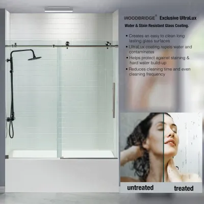 WOODBRIDGE Frameless Bathtub Shower Doors 56-60