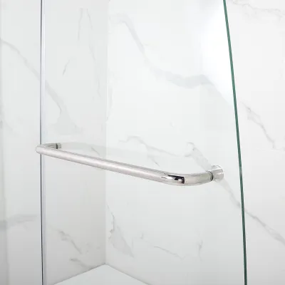 WOODBRIDGE Frameless Hinged Bathtub Shower, 5/16