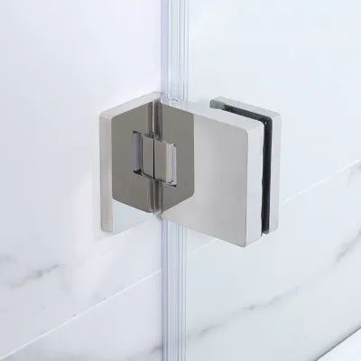 WOODBRIDGE Frameless Hinged Bathtub Shower, 5/16