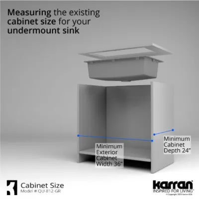 Karran QU-812 Undermount 32-1/4