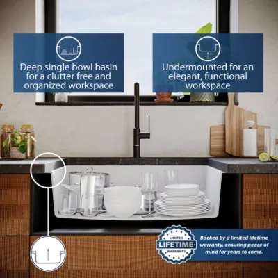 Karran QU-812 Undermount 32-1/4