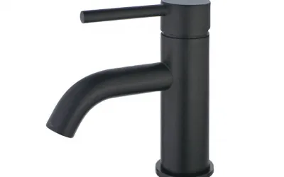 Kingston Concord LS8220DL One-Handle 1-Hole Bathroom Faucet with Push Pop-Up Drain, Matte Black